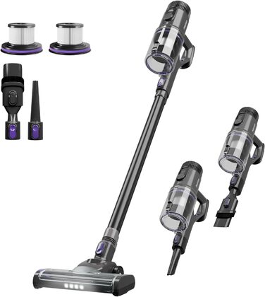 Бездротовий пилосос Noaton Akku 50000Pa з LED-дисплеєм та HEPA-фільтром для твердих поверхонь, килимів та шерсті тварин (AVC600)