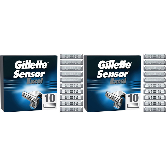 Смінні леза для чоловічих бритв Gillette Sensor Excel, 10 шт (2 упаковки по 5 шт)