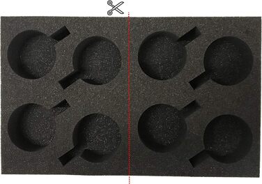MC-CASES 2 Cup Holders Glass Holders Drink Holders - Space for up to 8 pieces - Foam for Camping Caravans RVs Boats Ships