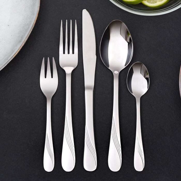 GRÄWE Cutlery Case for 12 People made of Stainless Steel, 60-Piece Cutlery Set, Nickel-Free, Rust-Proof, Hand-Polished, Dishwasher-Safe - Stralsund Series