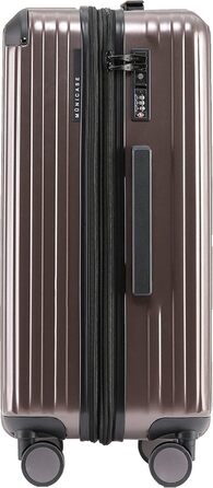 Валіза-набір 3шт з TSA-замком, розширювана, телескопічна ручка, жорсткий корпус (Кофе)