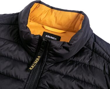 Чоловіча легка степкова жилетка Krumba для зими: утеплена жилетка з підтримкою тепла для щоденних поїздок, прогулянок з собакою та відпочинку на природі. Чорний колір.