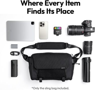 Сумка для камери ULANZI 9L: DSLR/SLR, Stativ, Diebstahlschutz, Sony, Canon, Fujifilm