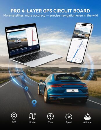 Автомобільний відеореєстратор TECXERLLON 4K Dual Dashcam (передній та задній), нічна зйомка Starlight, GPS, WDR, G-сенсор, режим паркування 24г, кут 160°/150°, карта пам'яті 64ГБ у комплекті