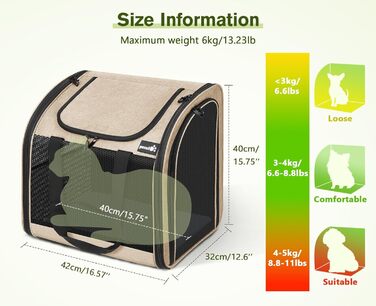 Плед-рюкзак для собак та котів Pecute, бежевий: переноска для тварин з вентиляцією, складаний