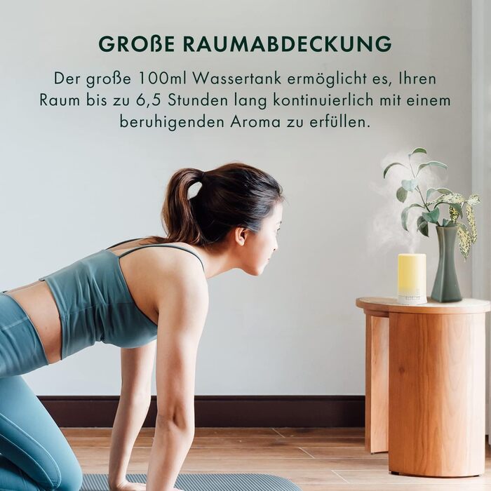 Ультразвуковий аромадифузор The Body Source - зволожувач повітря з 7 кольорами LED-підсвічуванням та таймером. Електрична аромалампа для ефірних олій. Ароматерапія для дому, офісу, спа. Об'єм 100 мл