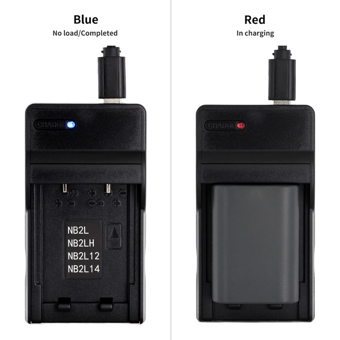 Зарядний пристрій USB NB-2L LCD для Canon EOS 350D 400D та серії PowerShot, Optura, ZR, MV