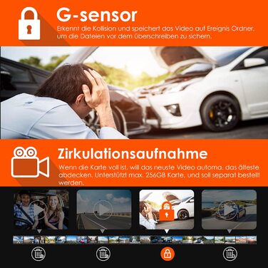 Відеореєстратор VANTRUE N4 з 3 об'єктивами 4K, 2.5K+ (передній/задній/внутрішній), HDR/30FPS, інфрачервона нічне бачення, 2.45” екран, стійкий до спеки, підтримка до 512GB