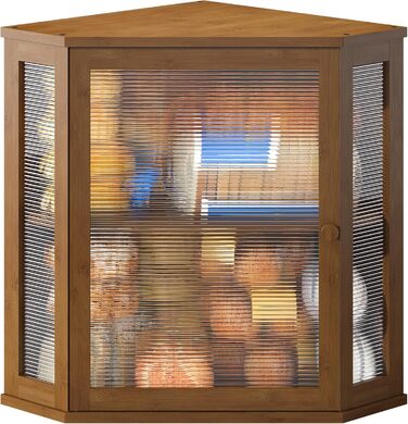 Браун Box Eck-Brotkasten для кухні, на стільницю, двошаровий, бамбук, чорний, великий об'єм