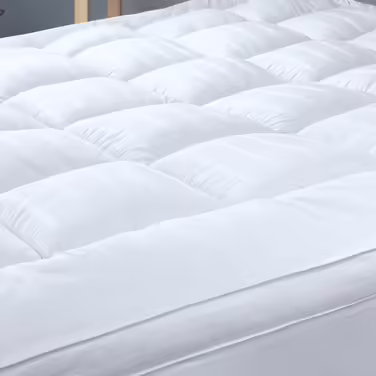 Threads For Bed® Premium Plush Mattress Topper 140x190 cm, Soft Topper Mattress Pad with 100% Cotton Fabric, Quilted Mattress Protector with Padding for Support & Protection from Dirt