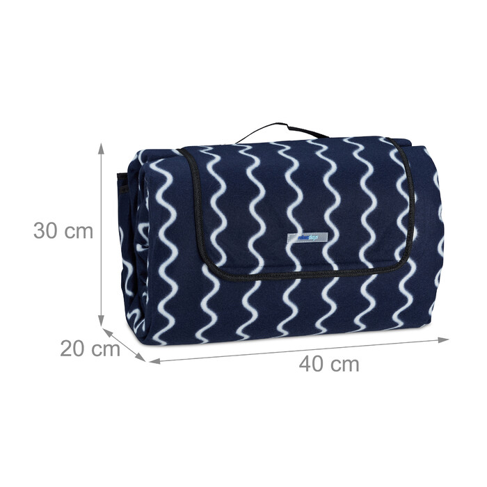 Relaxdays XXL Ковдра для пікніка 200x300 см Waves