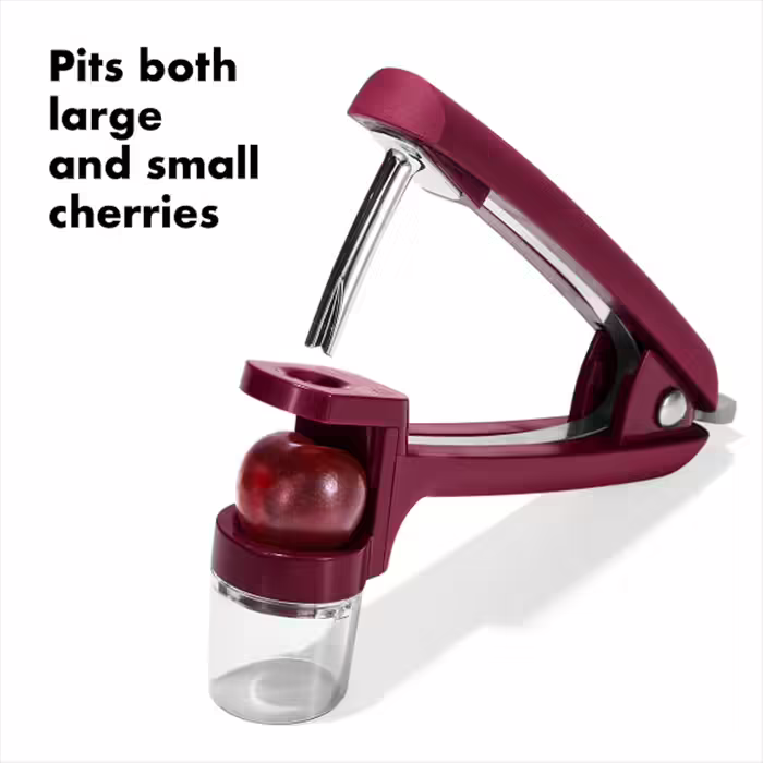 OXO Good Grips видаляч кісточок для вишень та оливок, зелений, кухонний інструмент