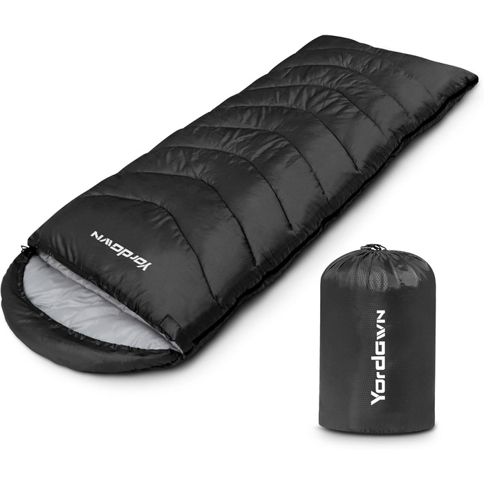 Спальний мішок для кемпінгу Outdoor, літо/зима, 3-4 сезони, дорослий/дитячий, ультралегкий, водонепроникний, чорний