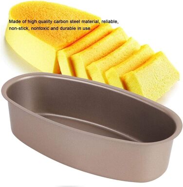 TOPINCN Cake Molds, Cheesecake Molds DIY Oval Cake Mold Muffin Mold (Gold)