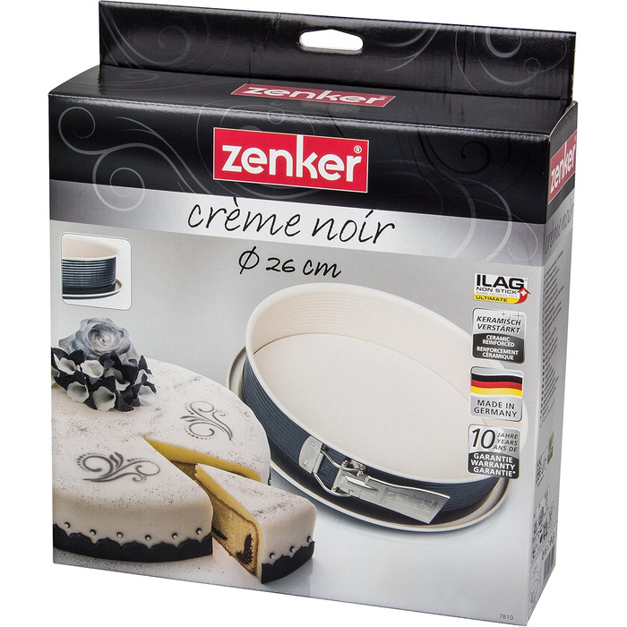 Форма для випічки Zenker Springform 26 см Crème Noir з антипригарним покриттям - для тортів та пирогів