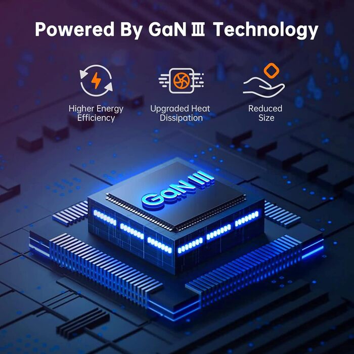 Зарядний пристрій USB-C 120W NOVOO GaN III 3 порти, кабель USB-C PD 100W для MacBook Pro, Dell XPS, iPad Pro, iPhone 15, Galaxy S23