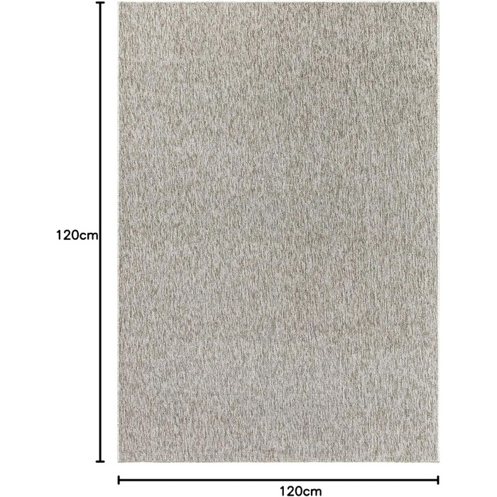 Килим для вітальні HomebyHome 120x170 см, однотонний, меланжевий, короткий ворс, м'який, легко миється, для кухні, їдальні, спальні, коричневий