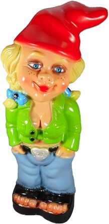 Rakso 0941 Garden Gnome, Female Gnome, made of shatterproof PVC, Gnome, Made in Germany, Figurine