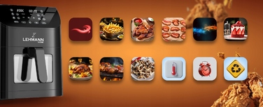 Аерофритюрниця Lehmann LHODF-1880E, 1800 Вт, 8 л
