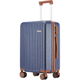 Чохол-валіза ручної поклажі з жорстким корпусом та 4 обертовими колесами, з TSA-замком (Сріблястий, 20 дюймів) (Синій, 20 дюймів)