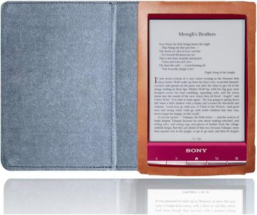 Чохол для Sony PRS-T2/PRS-T1 (6 дюймів), захисний чохол для eReader, PU-шкіра, колір коричневий