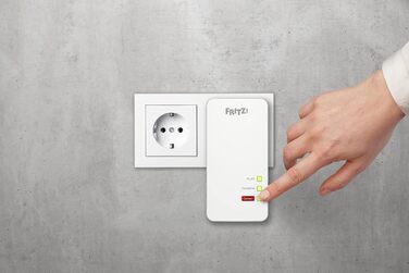 Адаптер FRITZ!Powerline 1260 (1200 Мбіт/с, точка доступу Wi-Fi, для медіа-стримінгу та NAS), білий
