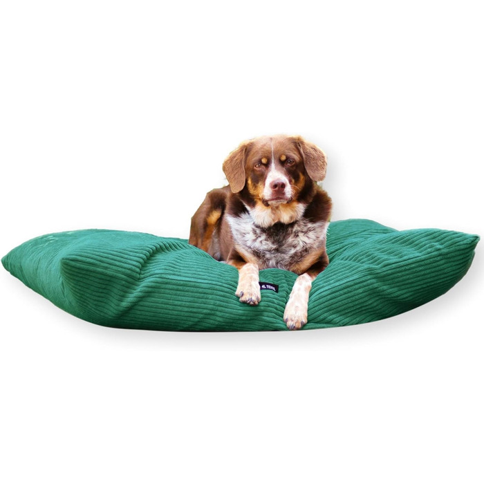 4L Textil ZOE - Лежанка для собак, м'яка, з блискавкою, 80x60 см, бежева (смужки)