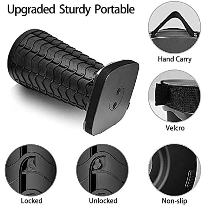 Зручний складаний стілець-телескоп для кемпінгу, риболовлі та відпочинку на природі. Максимальне навантаження 220 кг, чорний колір