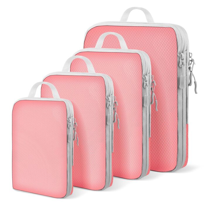 Органайзер для валізи Kompression: набір кубів для пакування, рожевий | Travel Essentials