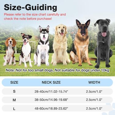 LED нашийник для собак з підзарядкою, вологостійкий світлодіодний нашийник, 7 кольорів, регульований для малих та великих собак, блакитний (L)