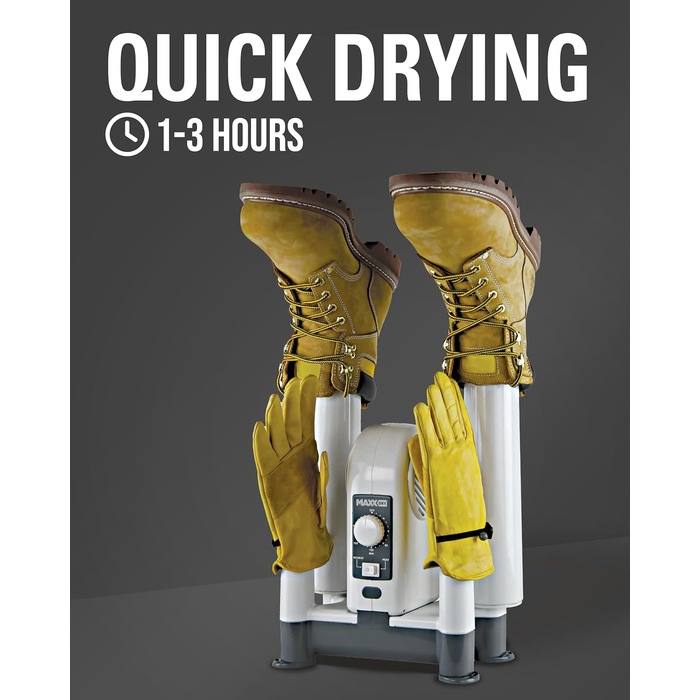 MAXX DRY Unisex-Adult Heavy Duty Boot and Glove Dryer, Gray, One Size