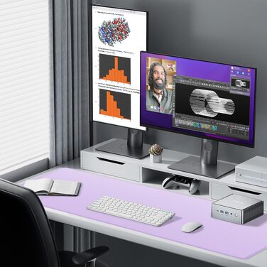 Ігровий килимок для миші Abetcabe Gaming Mauspad XXL, підкладка на стіл 1200 x 400 мм, світло-фіолетовий