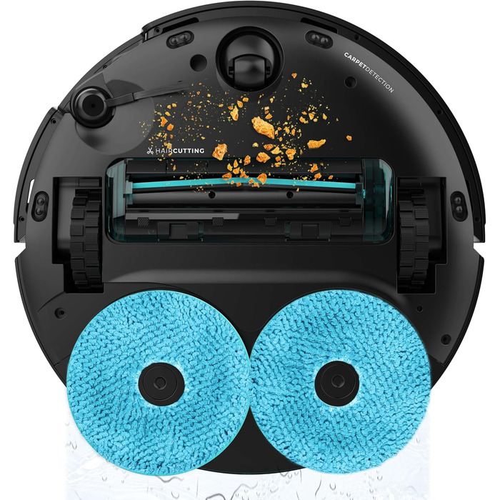 Робот-пилосос та робот-мийник Cecotec Conga X100 X-Treme з автопорожненням та керуванням через додаток. Лазерна навігація, інтерактивне картографування, 15000Pa, 240хв автономії, знімне ганчір'я, база з 3 баками