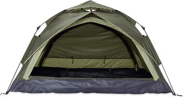 Намет Lumaland Camping 2-3 особи для кемпінгу, фестивалів, пляжу | Водонепроникний, швидкозбірний купол 210x190x110 см | Зелений