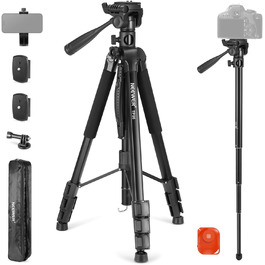 NEEWER Штатив для відеозйомки з пливним голкотримачем 72', сумісний з DJI RS Gimbal, для DSLR/Camcorder, максимальне навантаження 8кг (TP05)