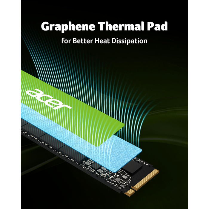 SSD Acer FA200 1TB PCIe 4.0 NVMe - Швидкий накопичувач для ПК, ноутбука, PS5 (Gen4)