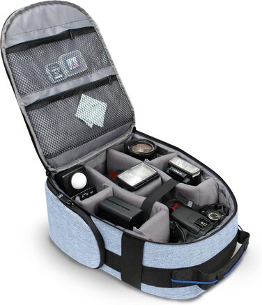 Рюкзак для камери USA Gear DSLR з водонепроникним дном та зручною спинкою (блакитний)