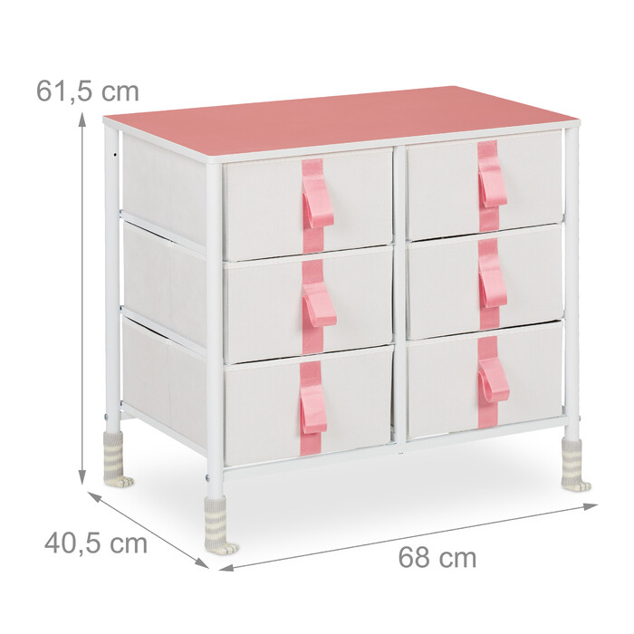 Relaxdays Kids' Chest of Drawers, 6 Drawers
