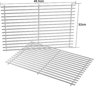 Grillrost Onlyfire для Weber Genesis 300 серії, емальований сталь, заміна для Weber 7524/7528, 49,5x32 см