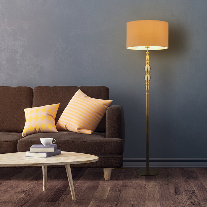 Relaxdays Standing Lamp Living Room Beige