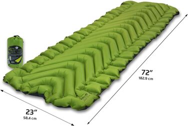 Klymit Static V2 Ultralight Sleeping Pad - Camping, Hiking, Travel & Backpacking Pad