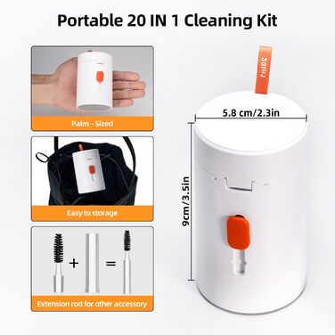 Набір для чищення клавіатури та телефону, багатофункціональний набір для ПК, ноутбука, AirPods, iPhone. Набір для чищення клавіатури з інструментом для виймання клавіш та очищувачем екрану (20 в 1)