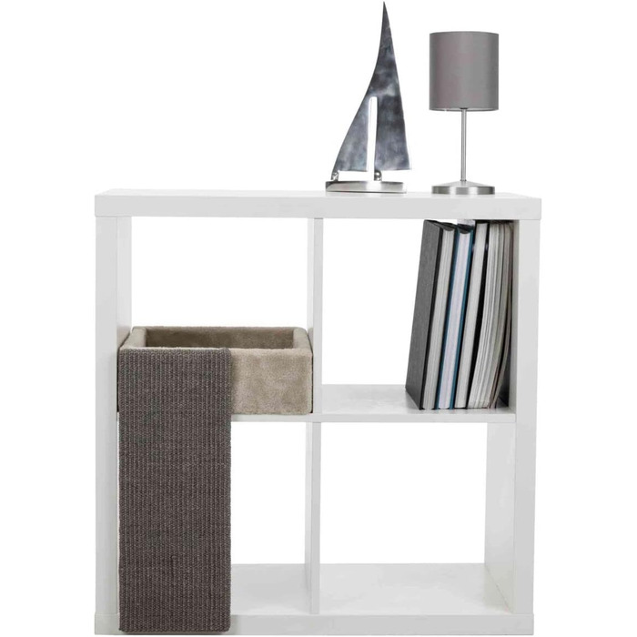 Драбина для котів TRIXIE Gracia 85 см сірого кольору – триповерхова котяча вежа з м'якою лежанкою та іграшкою, зручна та стійка