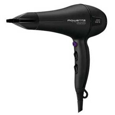 Професійний фен для волосся Rowenta Signature Pro CV7840F0, 2200 Вт, з іонізацією, 2 швидкостями, 3 режимами температури, концентраторами та дифузором