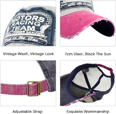 Кепка бейсболка Tuopuda Retro Vintage з регулюванням, унісекс, для літа