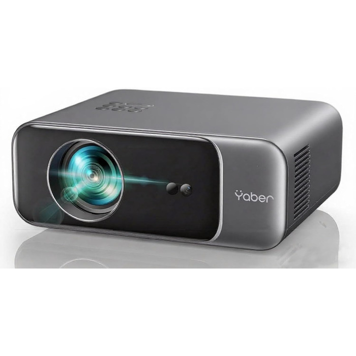 YABER Проектор для дому, 1080P Full HD, підтримка 4K, автофокус та корекція Keystone, WiFi 6 Bluetooth, портативний, для вулиці, діагональ екрану 300 дюймів, сумісний зі смартфоном/Fire TV Stick/PS5 (висока яскравість)