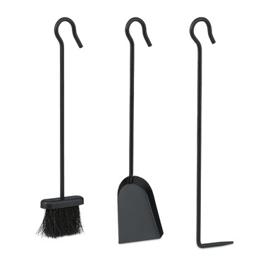 Relaxdays 4-piece fireplace set