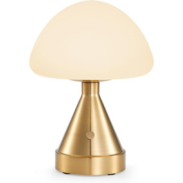 Бездротова настільна лампа-грибок, акумуляторна, з сенсорним регулюванням яскравості, мініатюрна золота атмосфера для спальні, їдальні, патіо, ванної кімнати