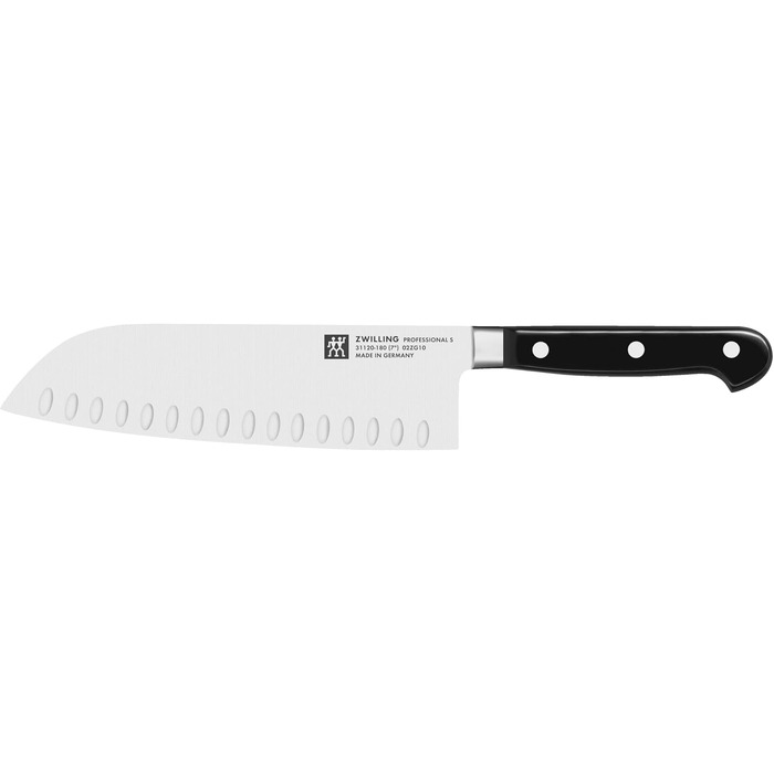Професійний ніж Сантоку ZWILLING Professional S, сталь нержавіюча, 18 см, чорний