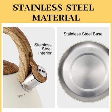 Чайник заварний з нержавіючої сталі Teekessel Pfeifende для плити та індукції, 2.5 л, зелений